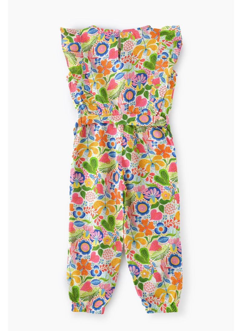 Jelliene Sunny Smiles: Girls' Soft Viscose Jumpsuit | Comfy Chic & Summer Fun - Image 2