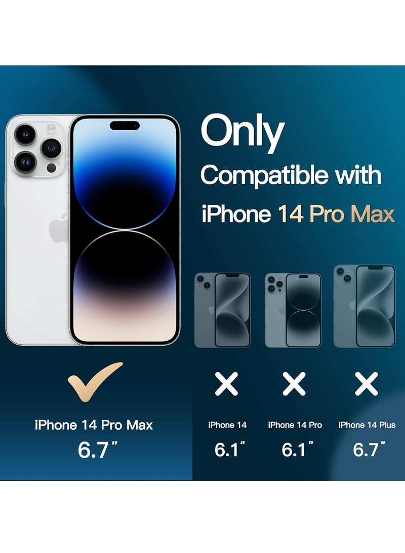ELTRAZONE [5 in 1 for iPhone 14 Pro Max Case Clear, with 2X Screen Protector + 2X Lens Protector, [UV Coating& Military Grade Shockproof] [No Yellowing] Case for iPhone 14 Pro Max 6.7 Inch - Image 2