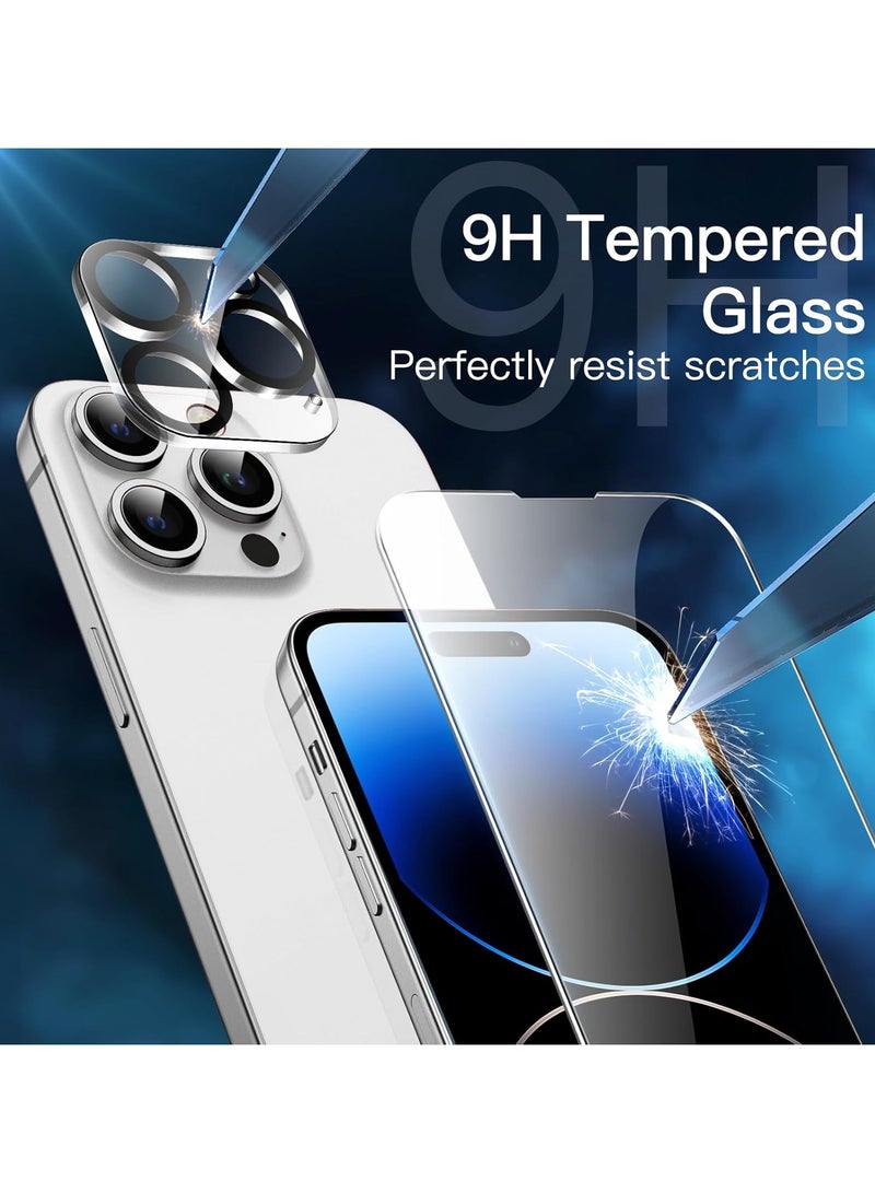 ELTRAZONE [5 in 1 for iPhone 14 Pro Max Case Clear, with 2X Screen Protector + 2X Lens Protector, [UV Coating& Military Grade Shockproof] [No Yellowing] Case for iPhone 14 Pro Max 6.7 Inch - Image 4