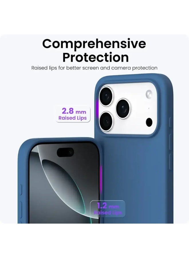 ACLIX iPhone 17 Pro Case Liquid Soft Silicone iPhone 17 Pro Cover Anti Scratch with Inside Microfiber Lining Shockproof Protective Phone Case for iPhone 17 Pro 6.3 inch - Image 3