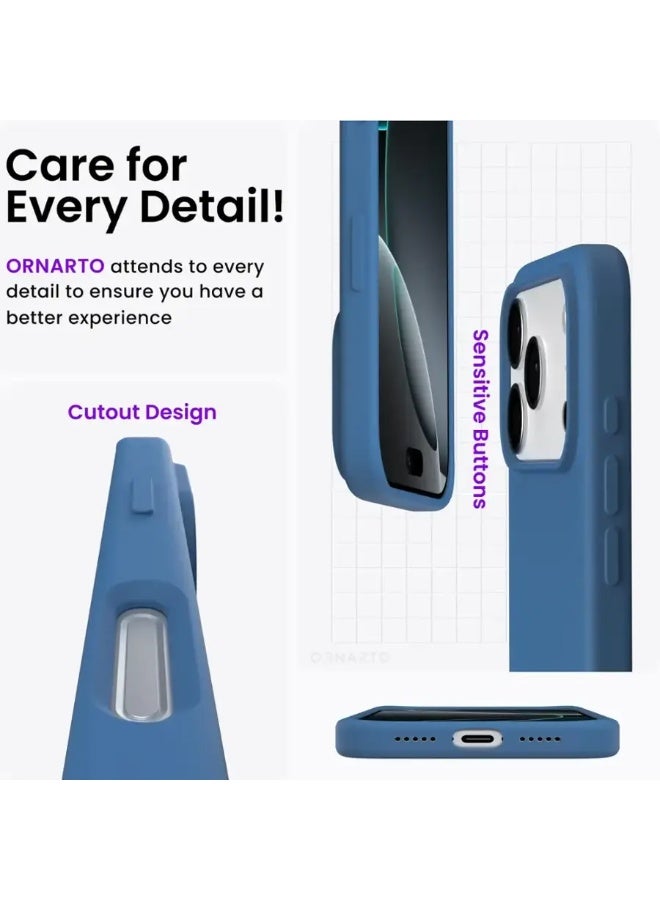 ACLIX iPhone 17 Pro Case Liquid Soft Silicone iPhone 17 Pro Cover Anti Scratch with Inside Microfiber Lining Shockproof Protective Phone Case for iPhone 17 Pro 6.3 inch - Image 2