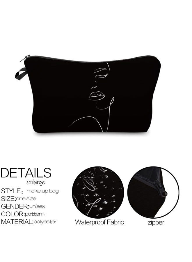 deanfun Makeup Case Small, Cosmetic Zipper Bag Waterproof for Purse Mini, Women Cute Traveling Accessories Pouch for Ladies Thanksgiving Christmas Gifts(D2-55884) - Image 2