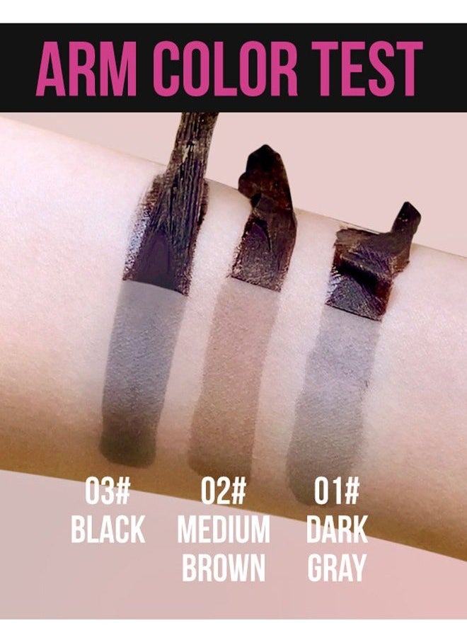 OCHEAL - Tattoo Brow, Peel Off Eyebrow Gel Tint, Semi Permanent Brow Tint, Last Up to 3 Days, Waterproof, Transfer-proof（02 DARK BROWN） - Image 1