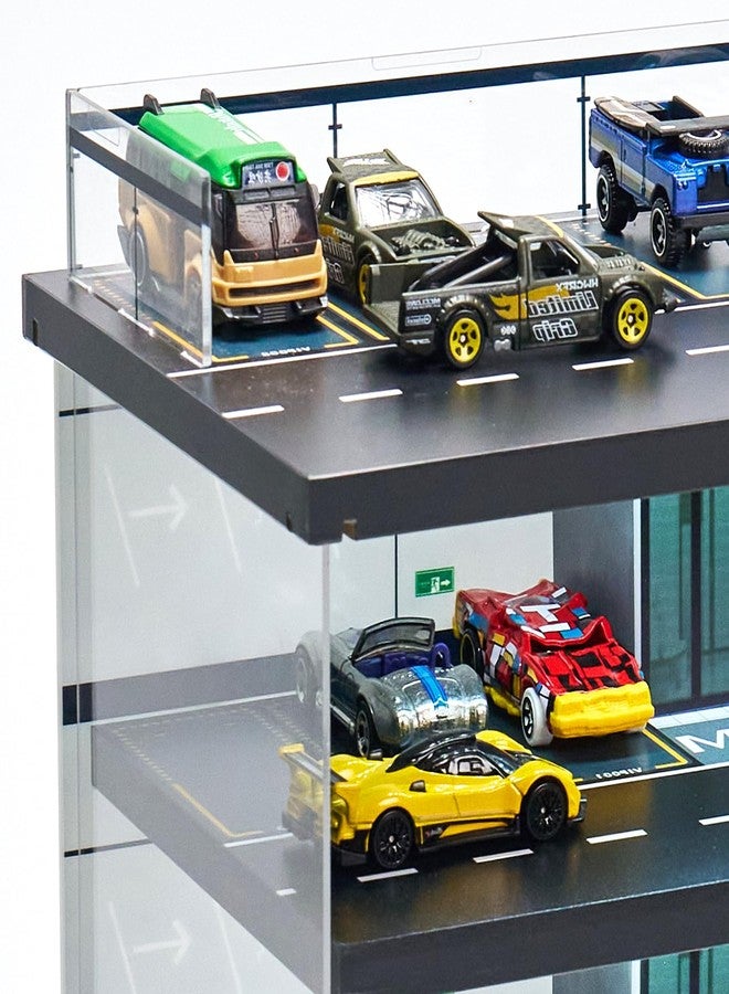 GALUMO Display Case for Hot Wheels Alloy Car Model with LED Light and Acrylic Cover, 1/64 Scale Diecast Toy Cars Display Case Holds 40 Cars, Storage Case for Hot Wheels Collector - Image 5