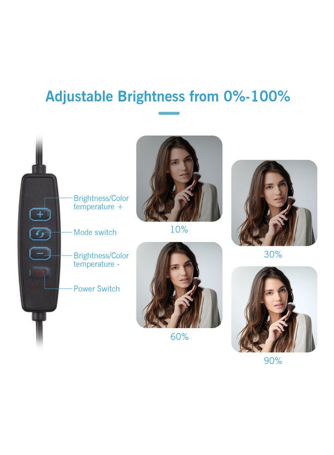 إسكدنيا طقم مصابيح LED مكتبي للتصوير الفوتوغرافي بقدرة 15 وات من 3 قطع أسود - Image 5