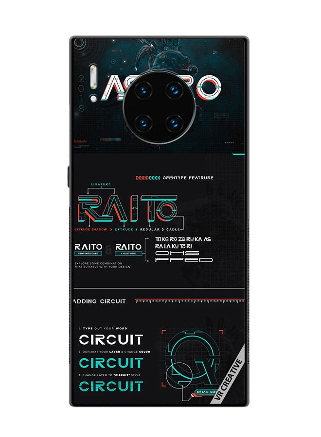 VR CREATIVE Protective Case Cover For Huawei Mate 30 Pro Raito Circuit Design Multicolour - Image 1
