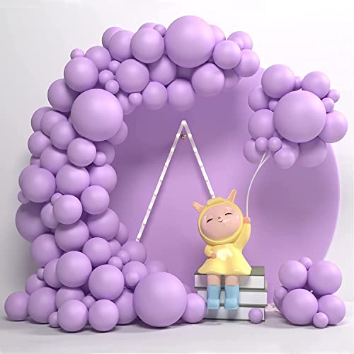 atorakushon Latex Purple Color 10" Inch Rubber Pastel Balloons Pack Of 50pcs With Air Balloon Pump Decoration Happy Birthday Party Supplies Wedding Anniversary Office Party Purpose House party - Image 3