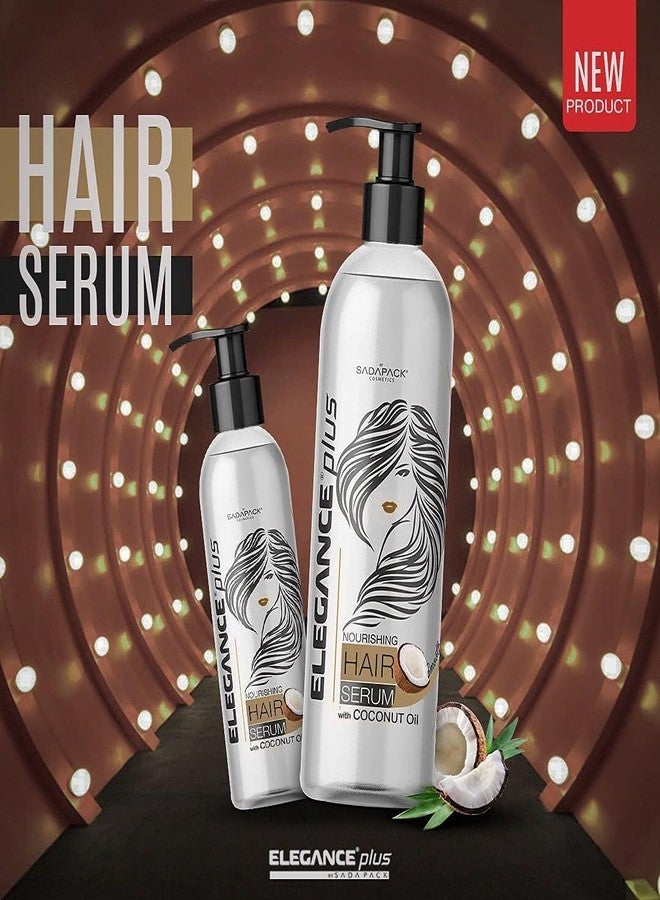 E Elegance سيروم شعر إليجانس بلس، 10.1 أونصة، قائم على جوز الهند، سيروم شعر يغذي وينعم شعرك، لمعان يدوم طويلاً - Image 3
