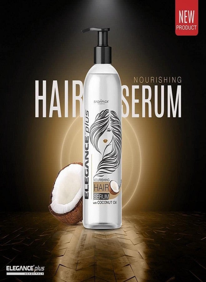 E Elegance سيروم شعر إليجانس بلس، 10.1 أونصة، قائم على جوز الهند، سيروم شعر يغذي وينعم شعرك، لمعان يدوم طويلاً - Image 4