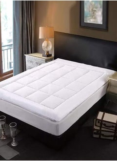 Two Layers Single Size Super Microfiber Mattress Topper 14 cm With Rubber Corner Edges - White - pzsku/Z20FFF908611EDCAE7091Z/45/_/1689414271/1874bef8-24c4-4d24-a4e0-16e3448ab210