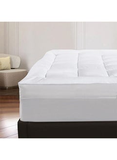 Two Layers Single Size Super Microfiber Mattress Topper 14 cm With Rubber Corner Edges - White - pzsku/Z20FFF908611EDCAE7091Z/45/_/1689414272/6a8114c7-c141-4456-8f65-51c850804a86