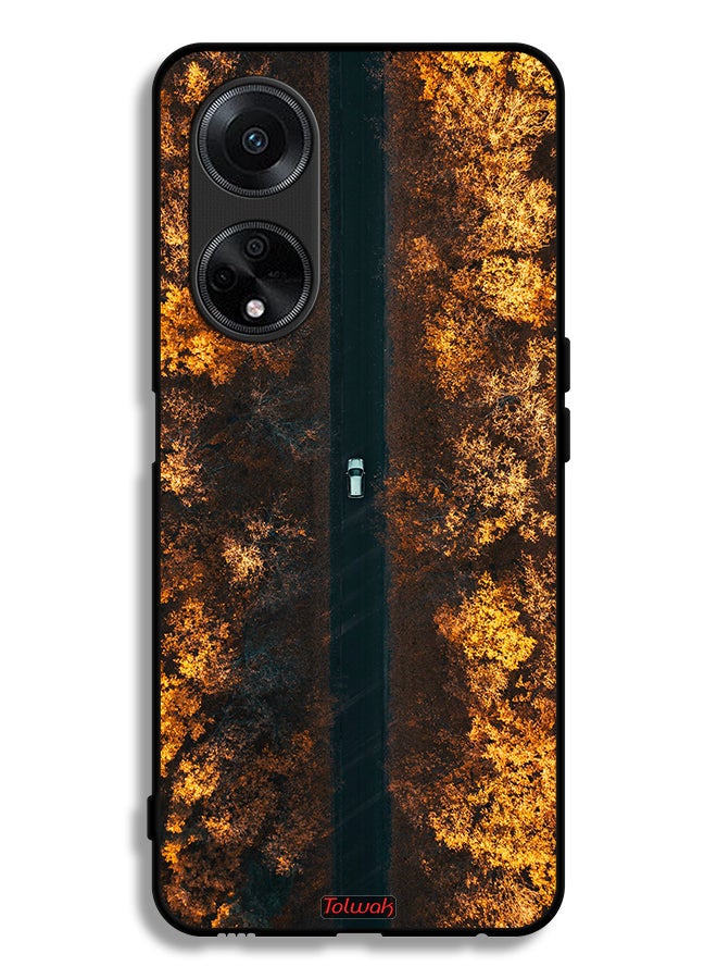 Tolwak Oppo A98 5G Protective Case Cover Road In Autumn Trees - Image 1