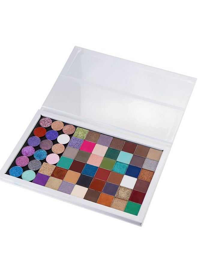 SZDYM Strong Portable Ipad Style Standable Large Empty Magnetic Organizer Palette Big White Holographic Cardboard Magnetic Palette Holding 60Pcs 26Mm Round Or Square Pans.  - Image 4