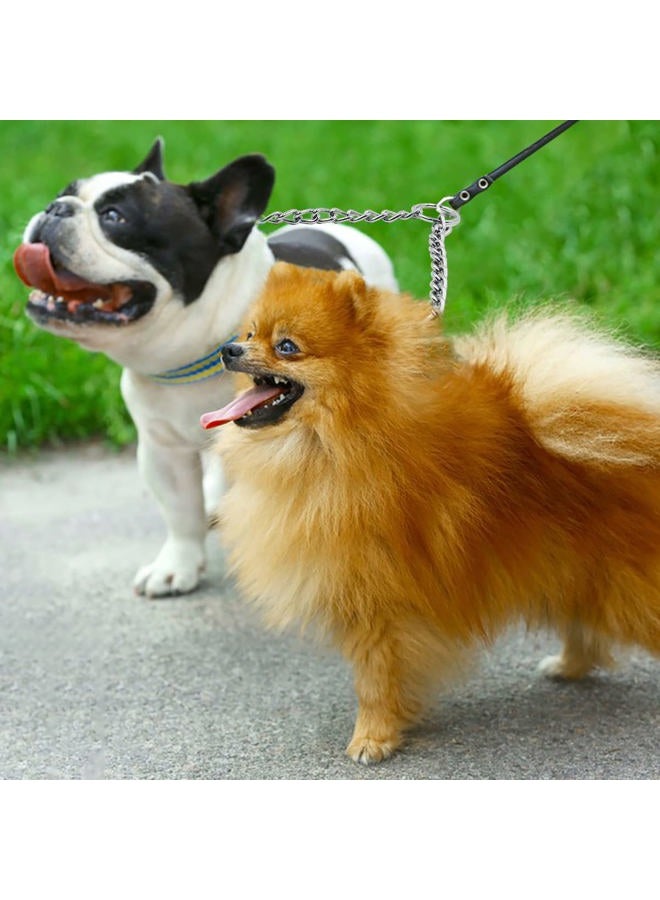 YuCool 2 Pieces Heavy Duty Double Dog Leash Metal Chain,YuCool Metal Dual Dog Leash Coupler,Tangle Free Extension Splitter Lead for 2 Dogs for Walking-Sliver - Image 5
