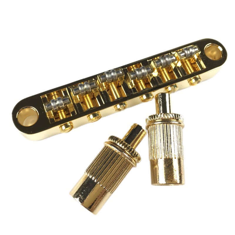 Kaynes Gold Guitar Roller Saddle Bridge Tune-O-Matic Bridge with Roller Saddles For Epiphone Les Paul LP SG Style 6 String Electric Guitar BM005 Golden - Image 4