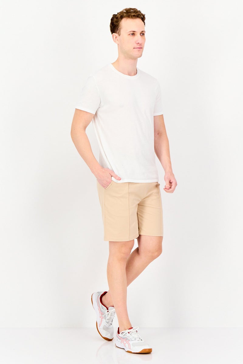 RBX Men Sportswear Fit Outdoor Shorts, Beige - Image 3