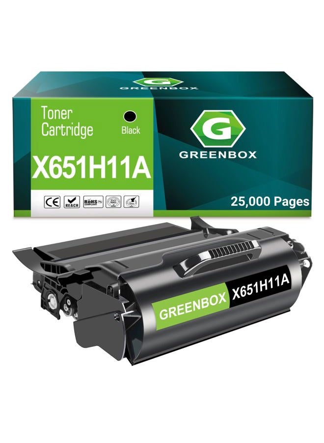 GREENBOX Remanufactured Toner Cartridge Replacement for Lexmark X651H11A for X651 X652 X654 X656 X658 Printers（1 Pack） - Image 1