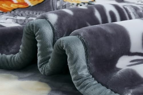 Nestl Korean Mink Blanket Queen Size - 9 Lbs Velvet Fleece Korean Blanket - 2 Ply Warm & Thick Winter Blanket - Wrinkle & Fade Resistant - 79 x 94 Inches (Grey) - Image 4