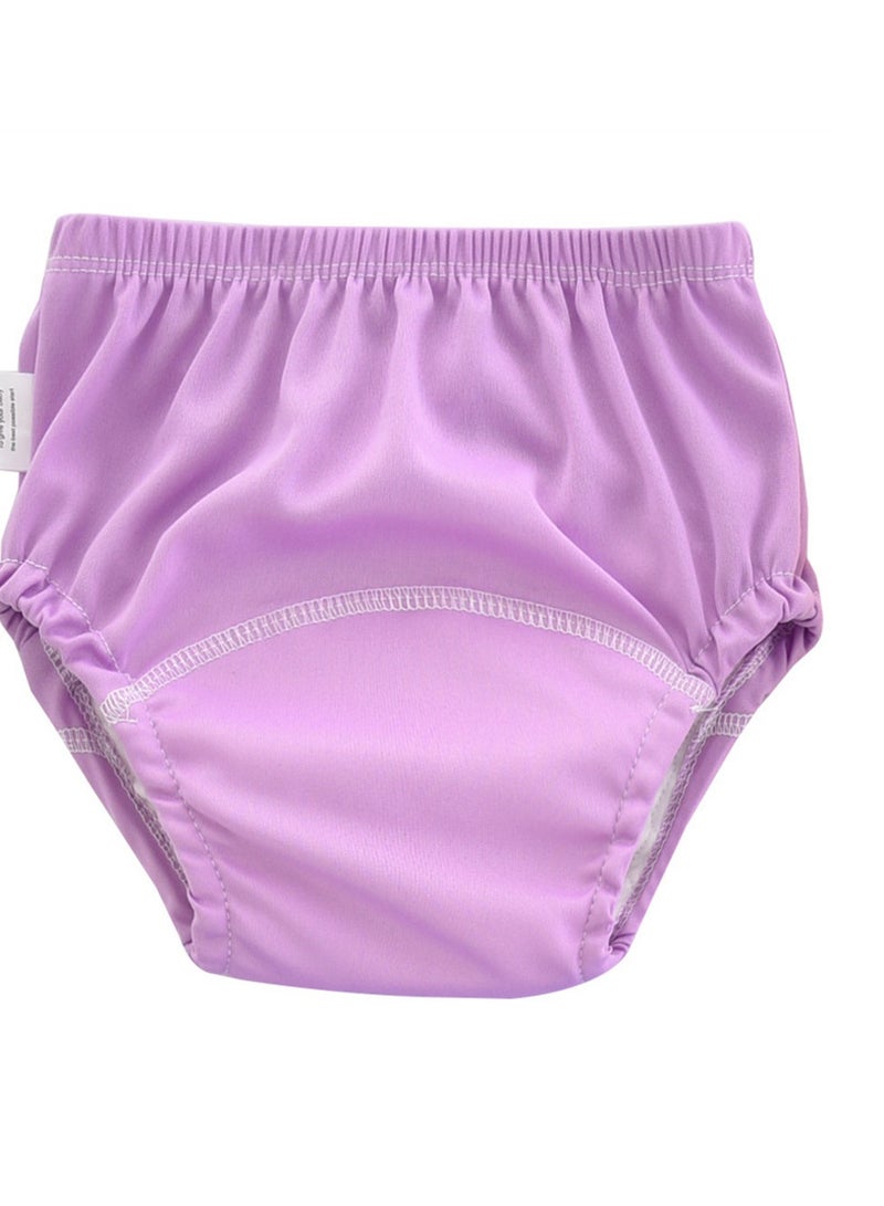 Loquat Squality Baby Training Washable Cut-Out Breathable Diaper Pants Purple 
