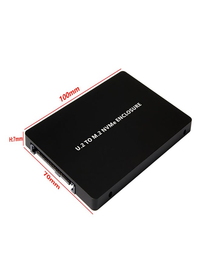 علبة SSD M.2 NVME إلى U.2 SFF-8639 علبة محرك أقراص الحالة الصلبة من سبائك الألومنيوم سهلة التركيب - Image 2