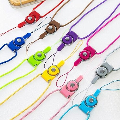 Chris.W 10Pcs Detachable Long Cell Phone Neck Lanyard, 18" Braided Neck Nylon Strap for Mobile Phone/Bus Card ID Card Badge Camera USB Flash Drive, Assorted Color - Image 2