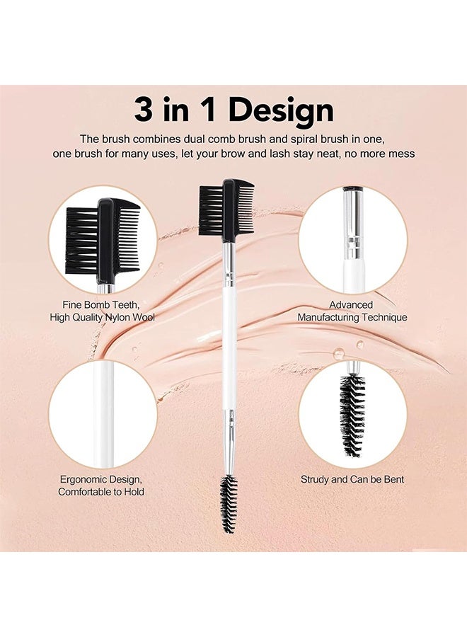 HY 6 Pcs Eyebrow Eyelash Shaper Eyelash Comb and Eyebrow Brush Dual Comb Eyebrow Brush Double Head Eyebrow Brush Eyebrow Eyelash Makeup Grooming Tool for Women Girls Cosmetic Travel (Black) - Image 2
