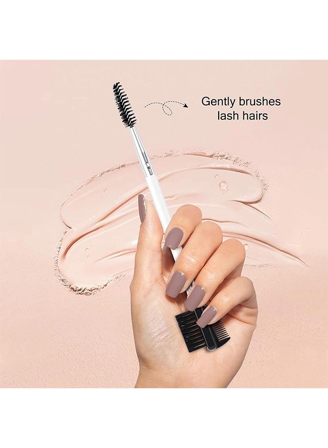 HY 6 Pcs Eyebrow Eyelash Shaper Eyelash Comb and Eyebrow Brush Dual Comb Eyebrow Brush Double Head Eyebrow Brush Eyebrow Eyelash Makeup Grooming Tool for Women Girls Cosmetic Travel (Black) - Image 3