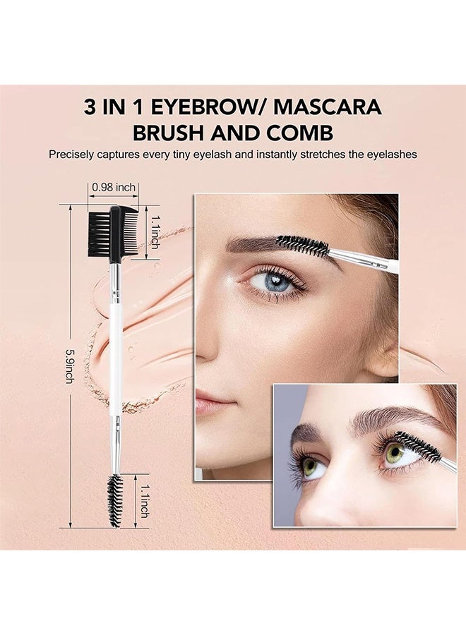 HY 6 Pcs Eyebrow Eyelash Shaper Eyelash Comb and Eyebrow Brush Dual Comb Eyebrow Brush Double Head Eyebrow Brush Eyebrow Eyelash Makeup Grooming Tool for Women Girls Cosmetic Travel (Black) - Image 4