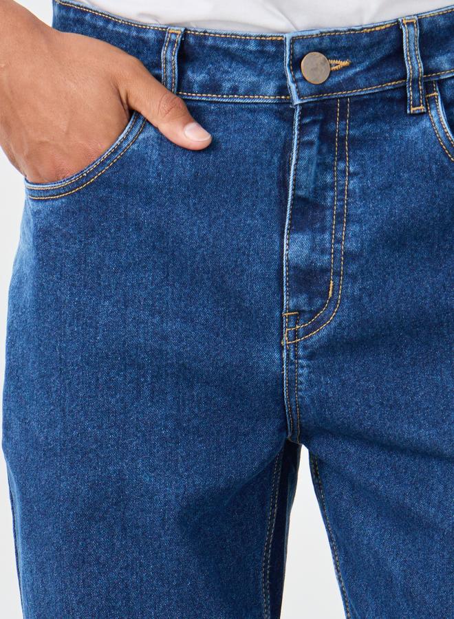 Styli Solid Mid Rise Relaxed Fit Jeans - Image 3