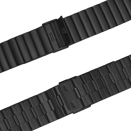 ACM Watch Strap Stainless Steel Metal 22mm compatible With Fire-Boltt Invincible Plus Bsw097 Smartwatch Adjustable Belt Band New Black - Image 2