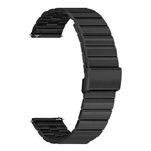 ACM Watch Strap Stainless Steel Metal 22mm compatible With Fire-Boltt Invincible Plus Bsw097 Smartwatch Adjustable Belt Band New Black - Image 1