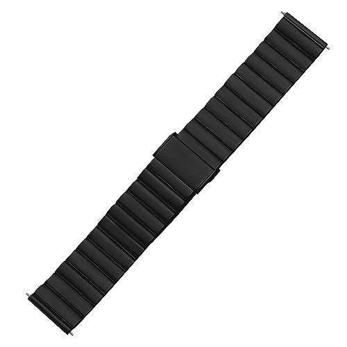 ACM Watch Strap Stainless Steel Metal 22mm compatible With Fire-Boltt Invincible Plus Bsw097 Smartwatch Adjustable Belt Band New Black - Image 3