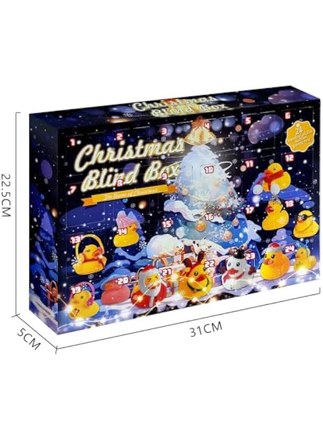 Advent Calendar Rubber Ducks 24 Days - 2024  Countdown Toys,Ducks Blind Box-Fun Xmas Countdown Bath Toys,Gift, Decoration, Collection. (B)  - Image 2