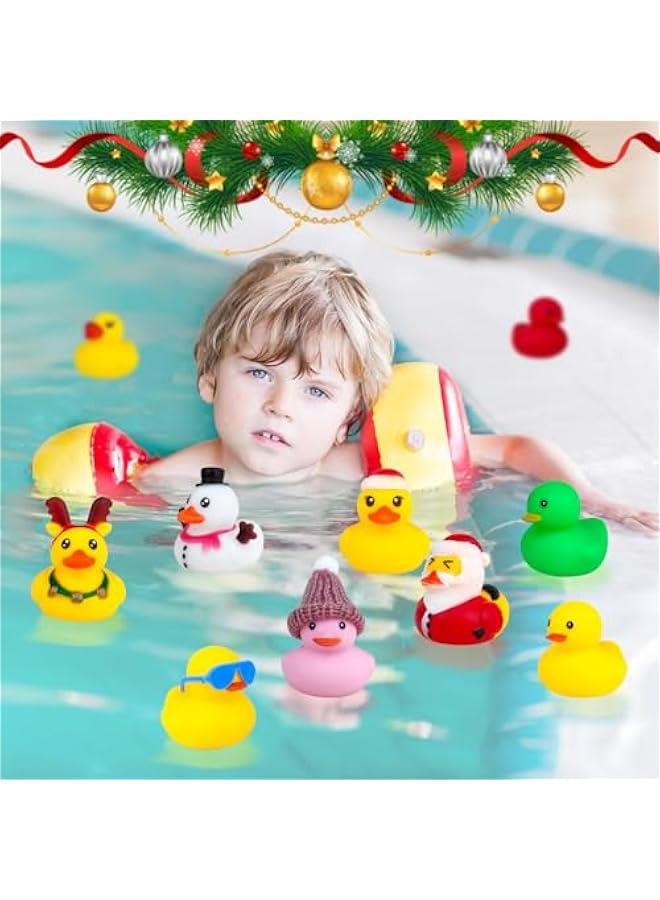 Advent Calendar Rubber Ducks 24 Days - 2024  Countdown Toys,Ducks Blind Box-Fun Xmas Countdown Bath Toys,Gift, Decoration, Collection. (B)  - Image 5