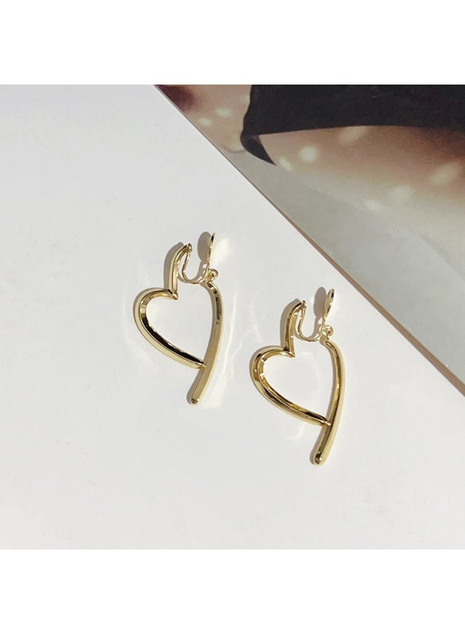 Gold Huggie Earrings for Women-14k Silver Plated Heart Hoop Earrings Hypoallergenic Lightweight Hoops Gifts - Image 1