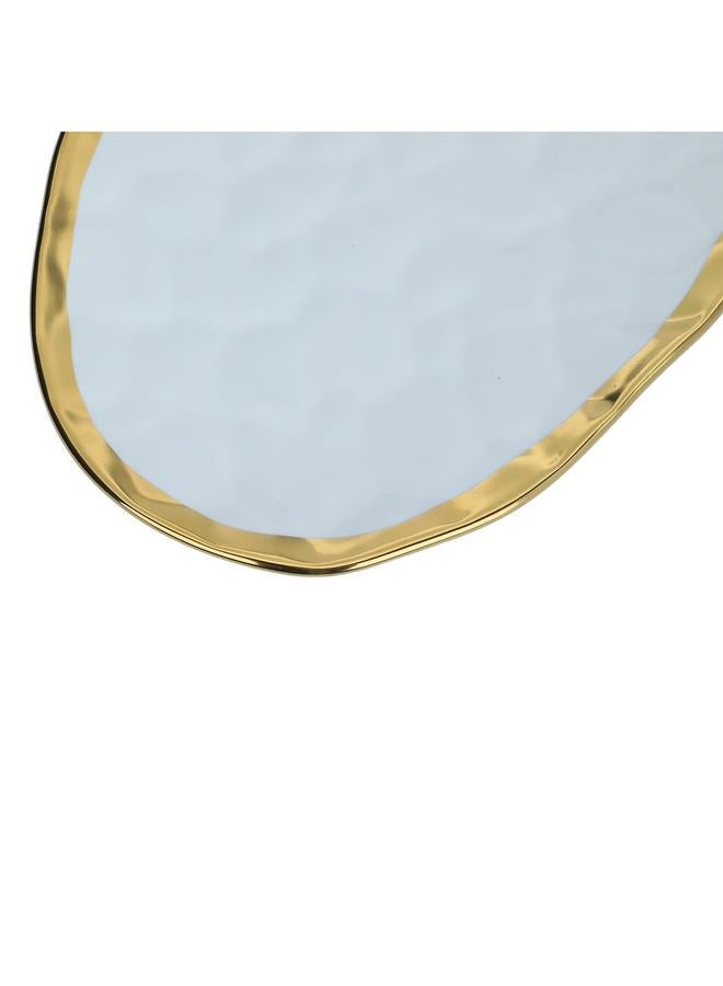 السيف  طبق تقديم من البورسلين مقاس 14 بوصة بيضاوي باللون الأبيض - Image 3