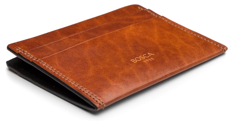 Bosca Weekend Wallet Card Case Dolce Matte Leather Amber - Image 2