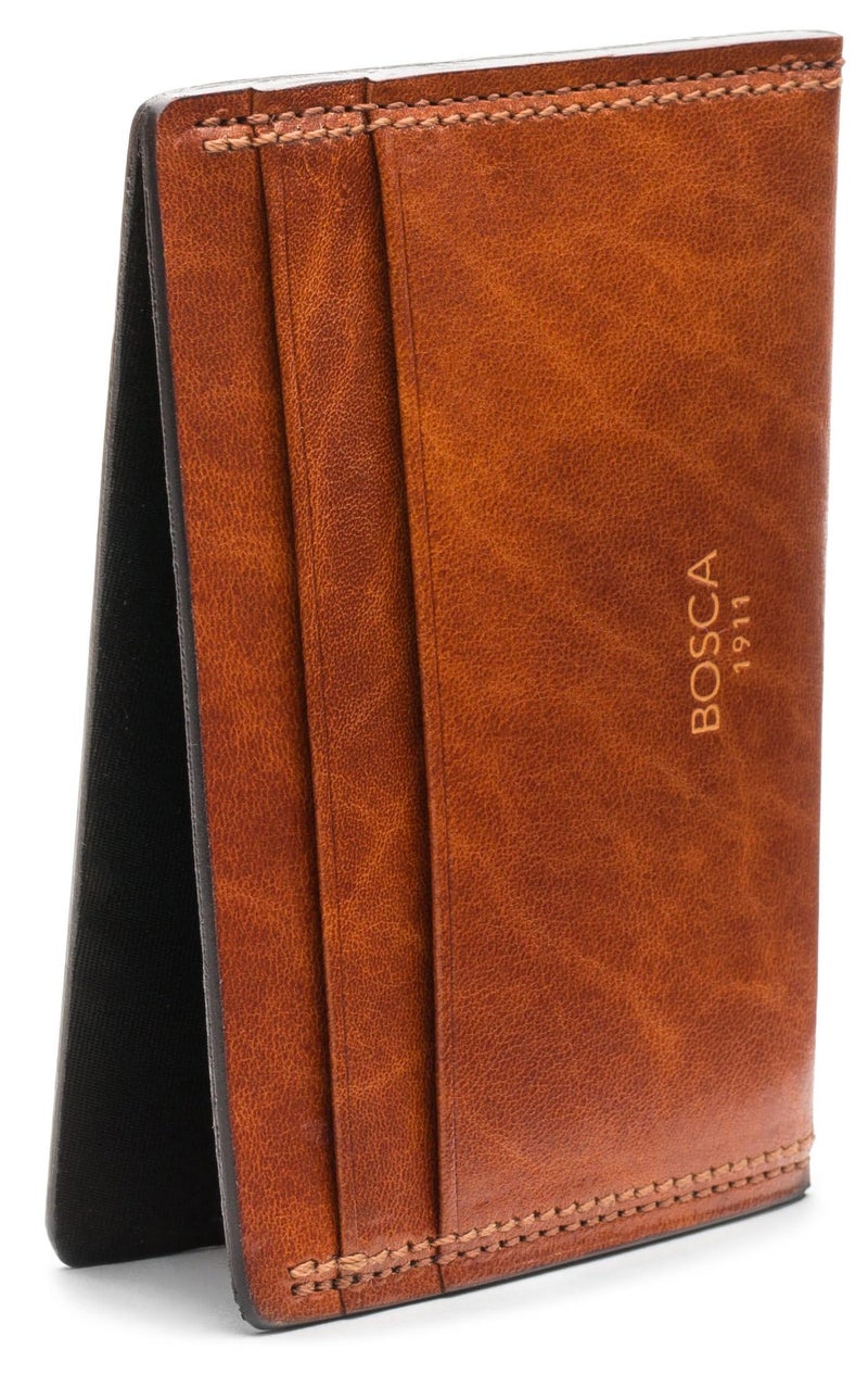 Bosca Weekend Wallet Card Case Dolce Matte Leather Amber - Image 5