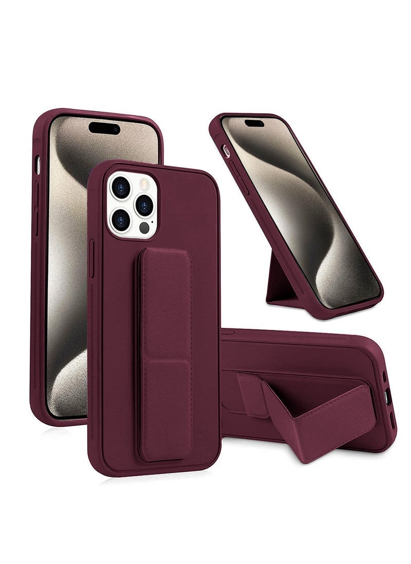 Raxoom TPU Rubber Silicone Hand Grip Protective Phone Case Cover For Apple iPhone 15 Pro Brown - Image 1