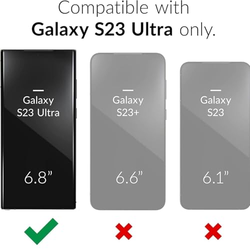 MAGICHUB Luxury Paper Thin Case Cover for Samsung Galaxy S23 Ultra 5G | Matte Finish | Only Compatible with Wireless Magnetic Accessories | Compatible with magsafe | (Black) - Image 2