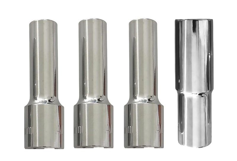 4 NEX 10mm + 12mm + 13mm + 16mm, 1/2" Drive Hex Long Chrome Vanadium Steel, Anti Rust, Heavy Duty Socket - Image 1