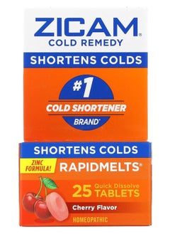 ZICAM Cold Remedy RapidMelts Cherry 25 Quick Dissolve Tablets 