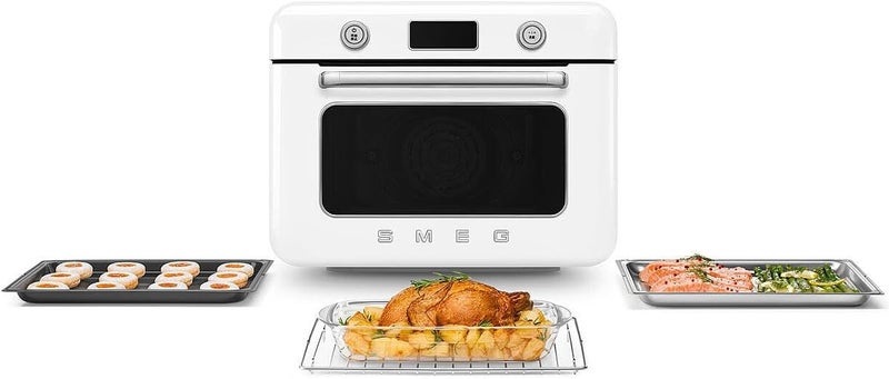 Smeg 50's Style Countertop Combi Steam Oven - Multi-Function Cooking with Air Fry, Steam & Traditional Baking - White 30 L 1800 W COF01WHUK white - Image 4