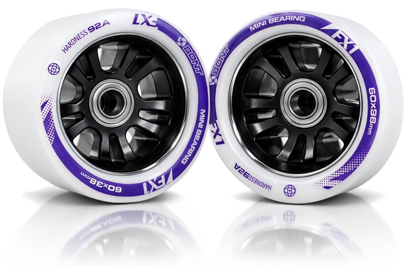 Bont FX1 Roller Skate Wheels with 688 Mini Bearings - Derby and Indoor Speed Quad Skating - Pack of 8 with bearings - Image 3