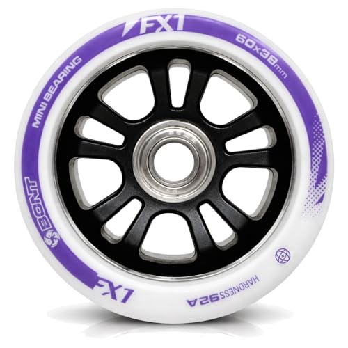 Bont FX1 Roller Skate Wheels with 688 Mini Bearings - Derby and Indoor Speed Quad Skating - Pack of 8 with bearings - Image 2