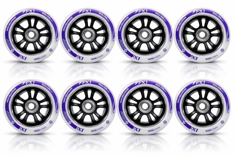 Bont FX1 Roller Skate Wheels with 688 Mini Bearings - Derby and Indoor Speed Quad Skating - Pack of 8 with bearings - Image 5