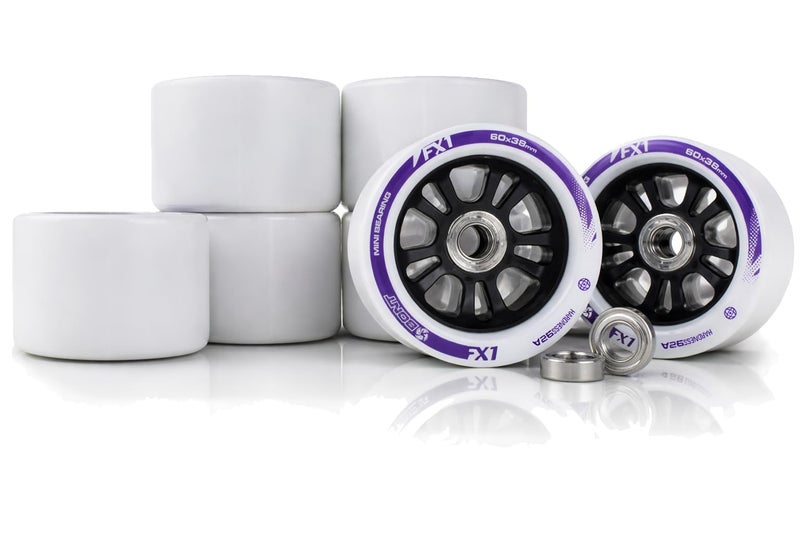 Bont FX1 Roller Skate Wheels with 688 Mini Bearings - Derby and Indoor Speed Quad Skating - Pack of 8 with bearings - Image 4