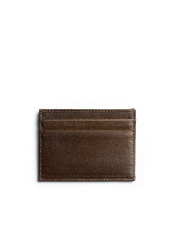 ايه ار سابلاي Business Card Holder من Arij Bags | حامل كروت جلد طبيعي، حجم صغير مناسب للجيب، 4 أماكن للكروت، مكان للنقود، تصميم عملي للاستخدام اليومي (10 × 7.5 سم) (بني) - Image 4