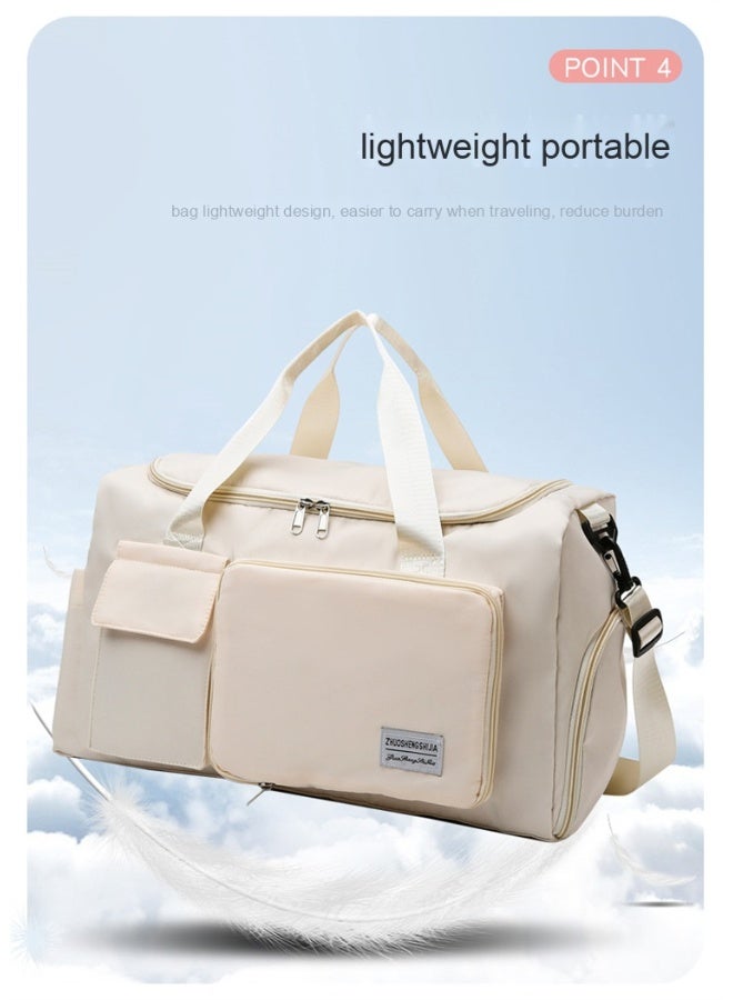 Large Capacity Travel Tote Bag | Waterproof & Dry Separation, Independent Shoe Compartment, Foldable Storage | Ideal for Travel, Gym, and Maternity Use - Image 2