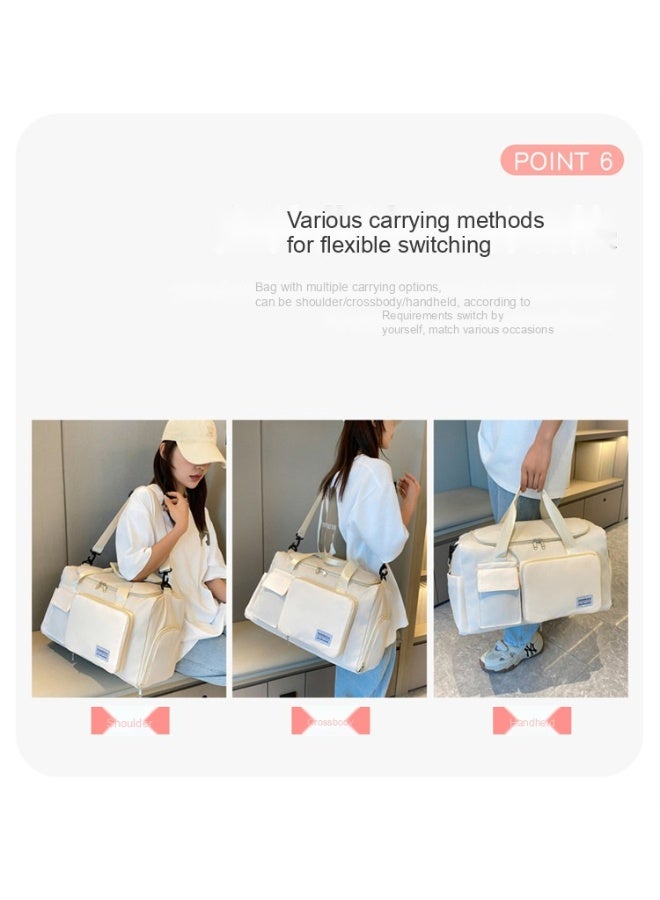 Large Capacity Travel Tote Bag | Waterproof & Dry Separation, Independent Shoe Compartment, Foldable Storage | Ideal for Travel, Gym, and Maternity Use - Image 5